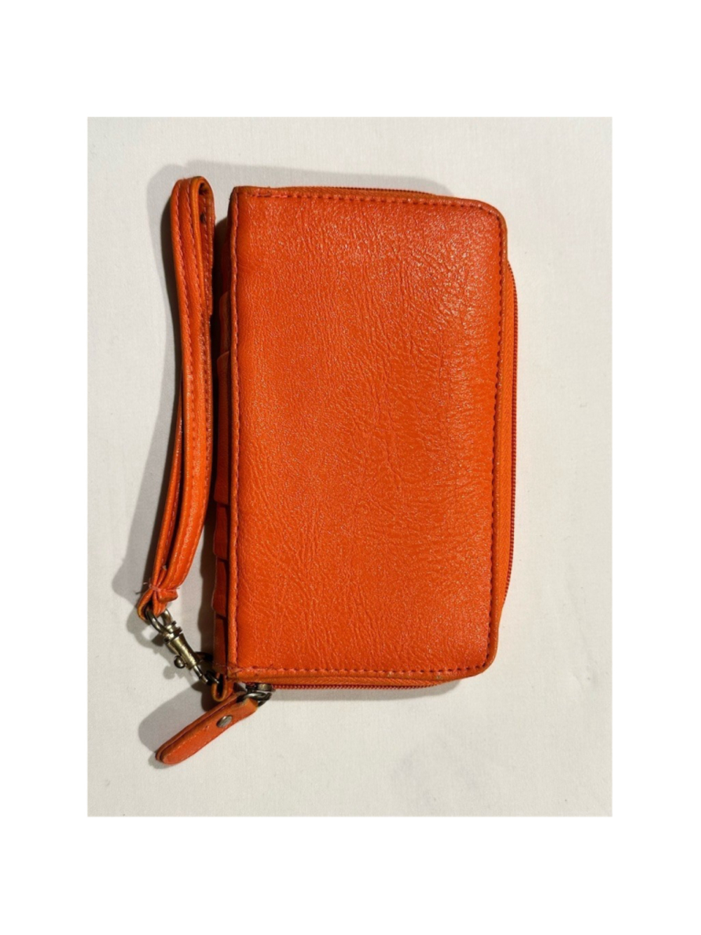 Jessica Simpson Wallet Womens One Size Orange Zip-Around Wristlet - Picture 2 of 3